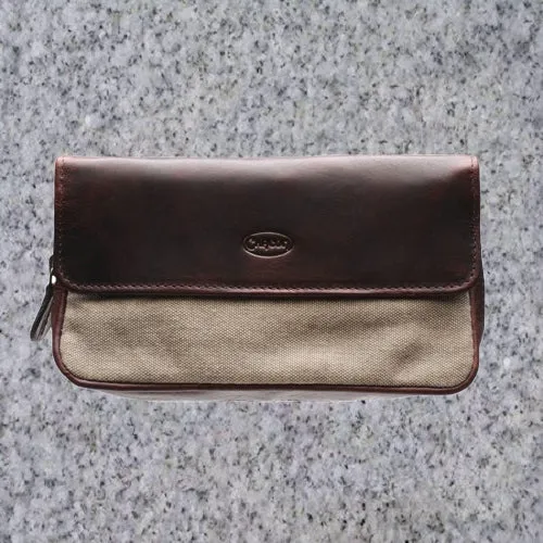 Chacom: 2-PIPE BAG - LEATHER & CANVAS