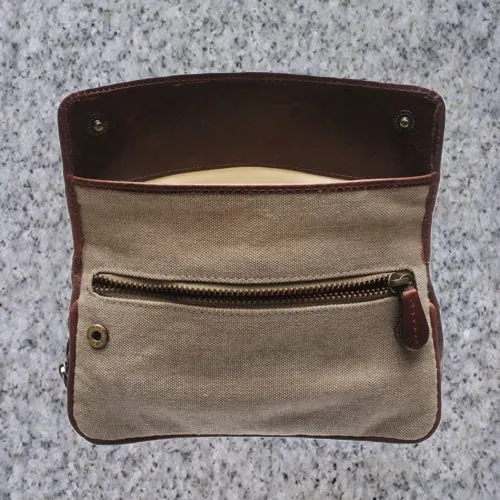 Chacom: 2-PIPE BAG - LEATHER & CANVAS