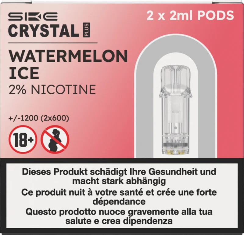 Crystal Plus Watermelon Ice 2x2ML Pods
