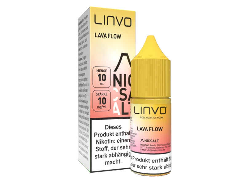 Linvo Lava Flow Nikotinsalz Liquid – Kokos, Erdbeere & Ananas – 10ml