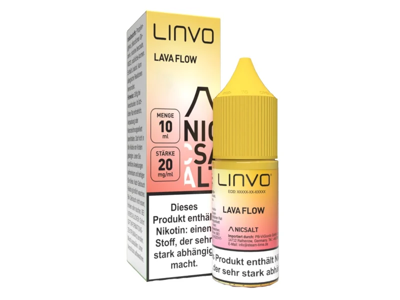 Linvo Lava Flow Nikotinsalz Liquid – Kokos, Erdbeere & Ananas – 10ml