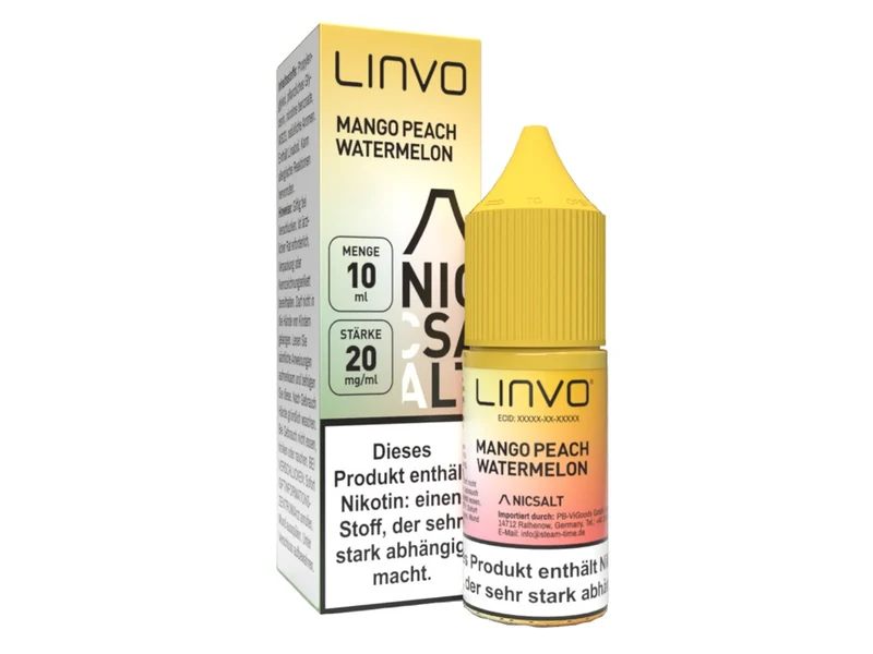 Linvo Nikotinsalz Liquid – Mango Peach Watermelon E-Liquid 10ml