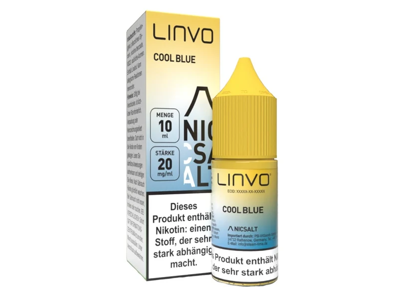 Linvo Cool Blue Nikotinsalz Liquid – Blaubeere & Frische – 10ml E-Liquid