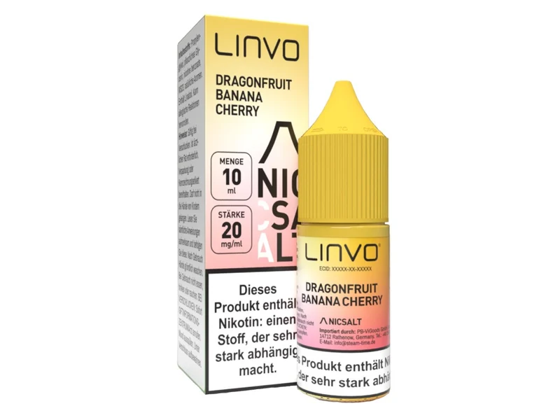 Linvo Nikotinsalz Liquid – Dragonfruit Banana Cherry E-Liquid 10ml