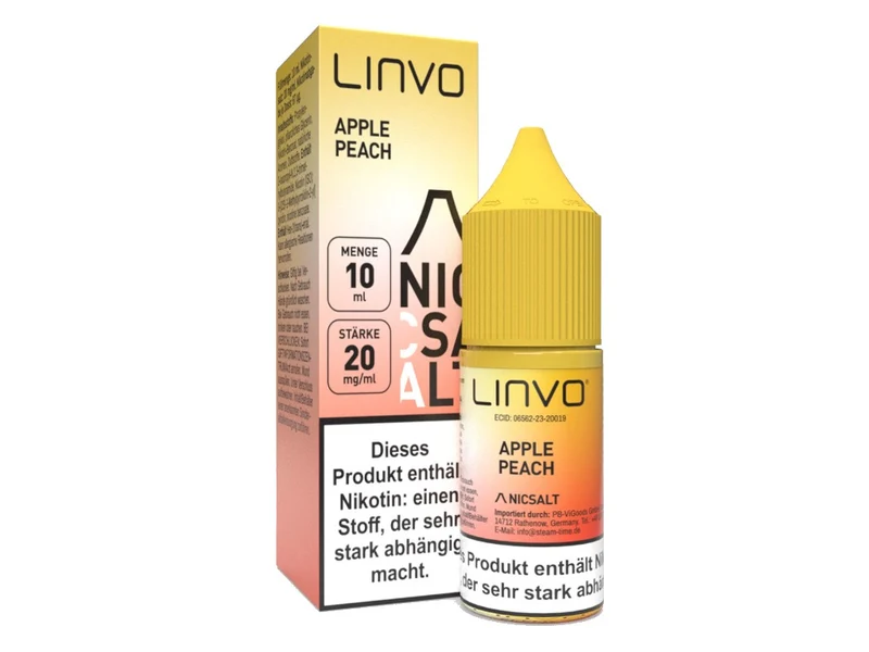 Linvo Apple Peach Nikotinsalz Liquid – Fruchtiger Apfel & Pfirsich – 20mg