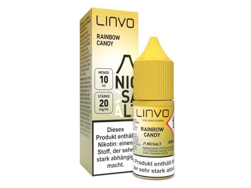 Linvo Rainbow Candy Nikotinsalz Liquid - Fruchtige Bonbons & Frische 20mg