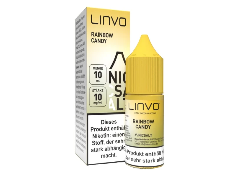 Linvo Rainbow Candy Nikotinsalz Liquid - Fruchtige Bonbons & Frische 20mg