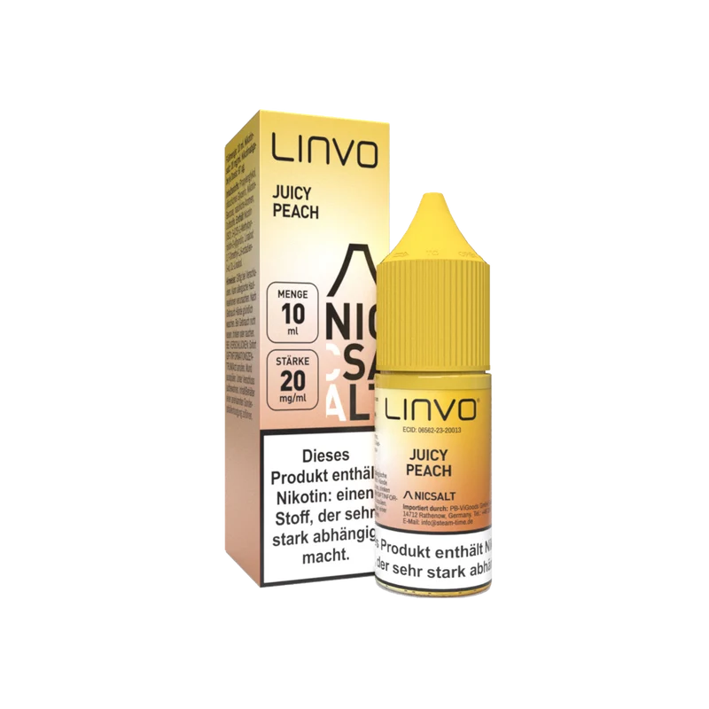 Linvo Juicy Peach Nikotinsalz Liquid – Pfirsich & Frische – 20mg/ml