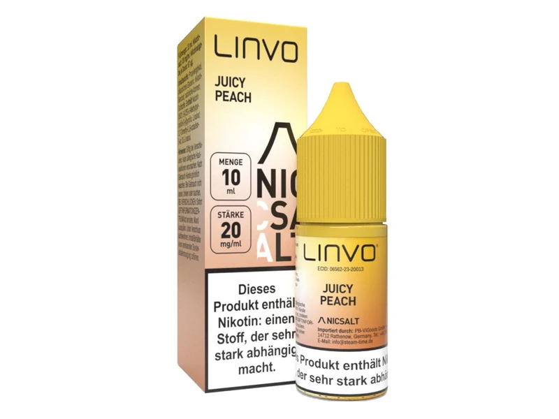 Linvo Juicy Peach Nikotinsalz Liquid – Pfirsich & Frische – 20mg/ml