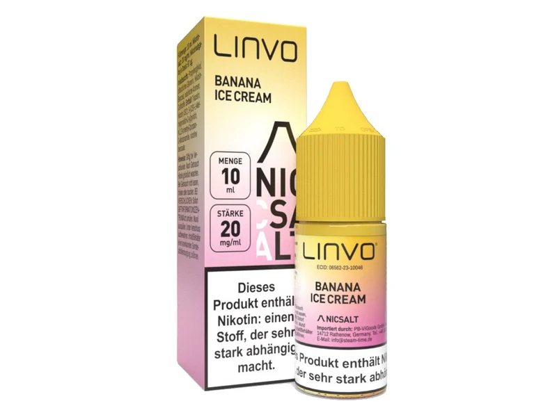 Linvo Banana Ice Cream Nikotinsalz Liquid – 20mg/ml Bananen-Shake 10ml