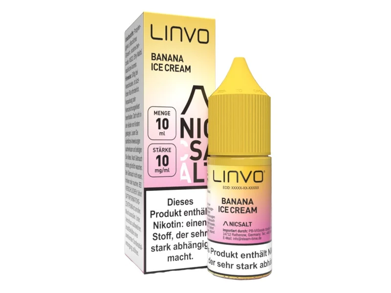 Linvo Banana Ice Cream Nikotinsalz Liquid – 20mg/ml Bananen-Shake 10ml