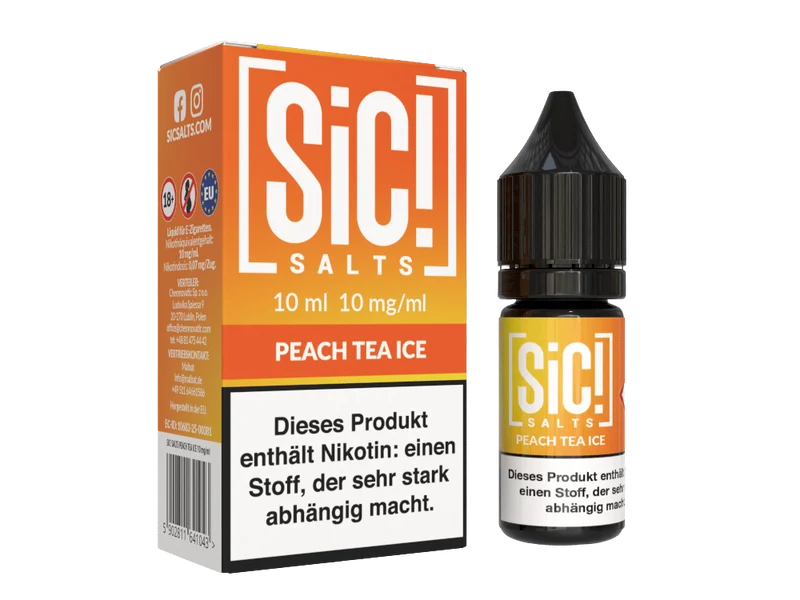 SiC! Salts - Nikotinsalz Liquid - Peach Tea Ice