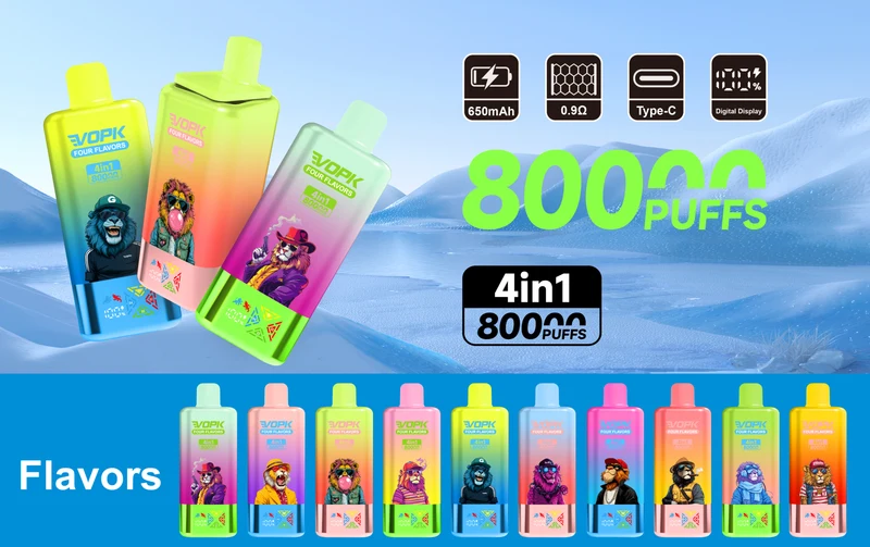 VOPK 80K Puffs 4IN1 Einweg Kit 650mAh