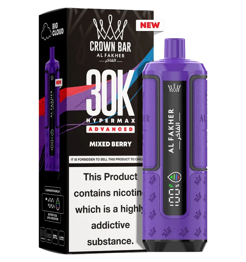 AL Fakher Crown Bar 30K Hypermax Vorgefülltes Einweg Kit - 💥 Nehme 4 Zahle NUR 3! + Ab einem Einkauf von 100€ 2 Mystery Gratis💥
