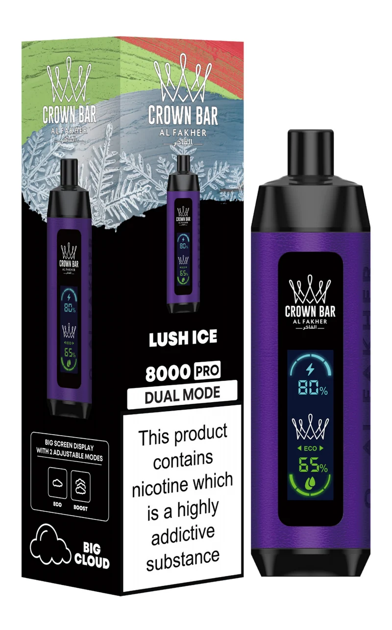 AL Fakher Crown Bar 8000 Pro Dual Mode Wiederaufladbares Einweg Kit (Big Cloud) - 💥 Nehme 5 Zahle NUR 4! + Ab einem Einkauf von 100€ 2 Mystery Gratis💥