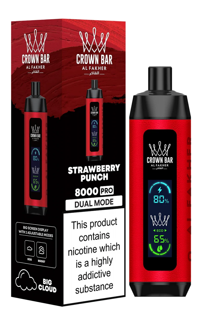 AL Fakher Crown Bar 8000 Pro Dual Mode Wiederaufladbares Einweg Kit (Big Cloud) - 💥 Nehme 5 Zahle NUR 4! + Ab einem Einkauf von 100€ 2 Mystery Gratis💥