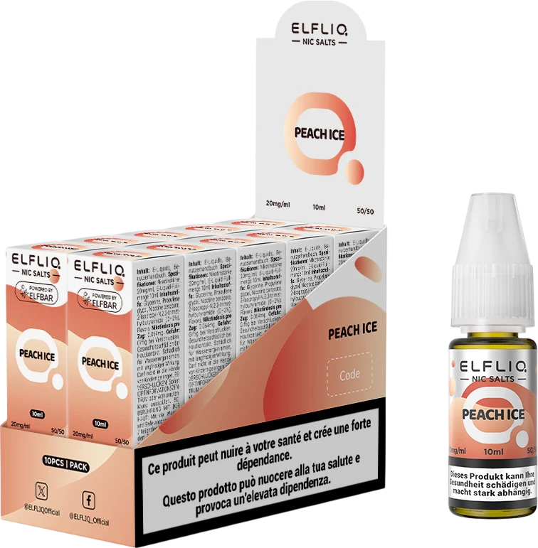 Elfbar Elfliq Peach Ice 20mg 10ml