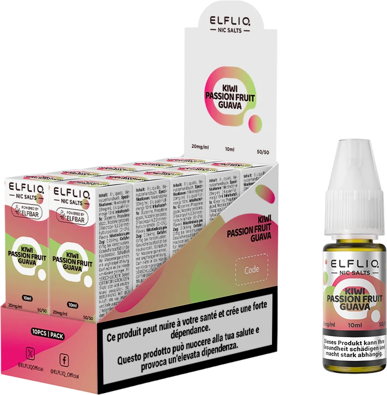 Elfbar Elfliq Kiwi Passion Fruit Guava 20mg 10ml
