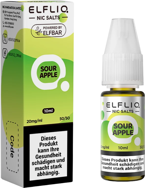 Elfbar Elfliq Sour Apple 20mg 10ml