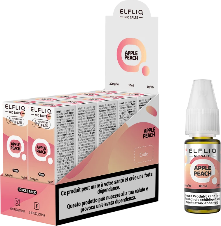 Elfbar Elfliq Apple Peach 20mg 10ml