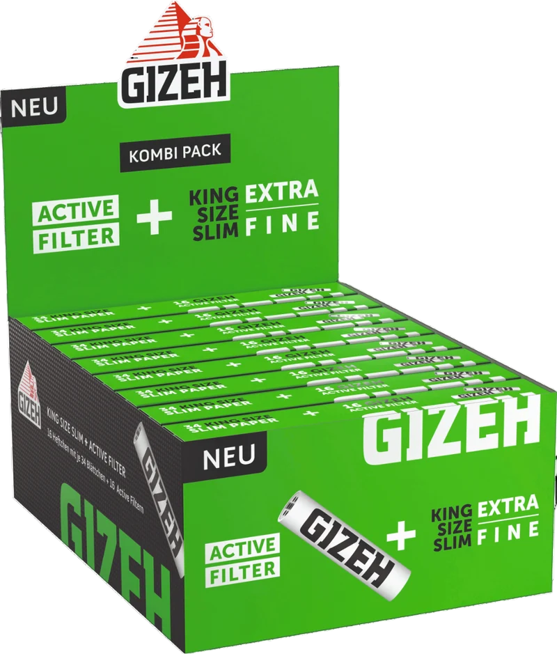 Gizeh Black King Size Slim + Active Filter