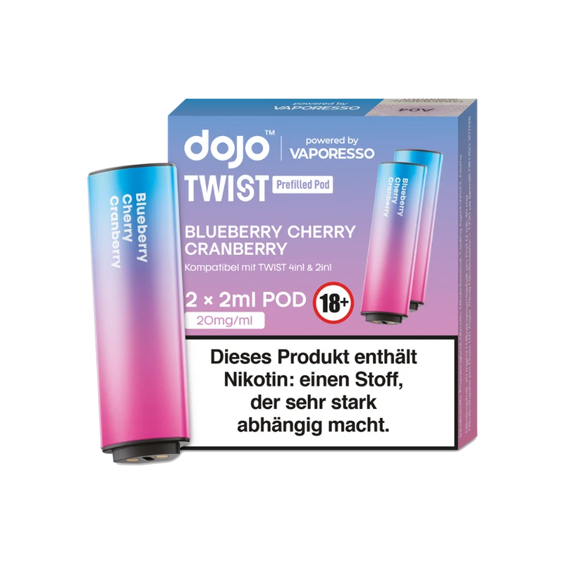 Vaporesso - Dojo - Twist Pod 20 mg/ml (2 Stück pro Packung) - Blueberry Cherry Cranberry
