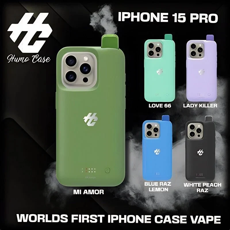 Humo Case iPhone 15 Pro 30K Puffs Einweg Vape Kit (30000 Puffs)- 💥 Nehme 5 Zahle NUR 4! + Ab einem Einkauf von 100€ 2 Mystery Gratis💥