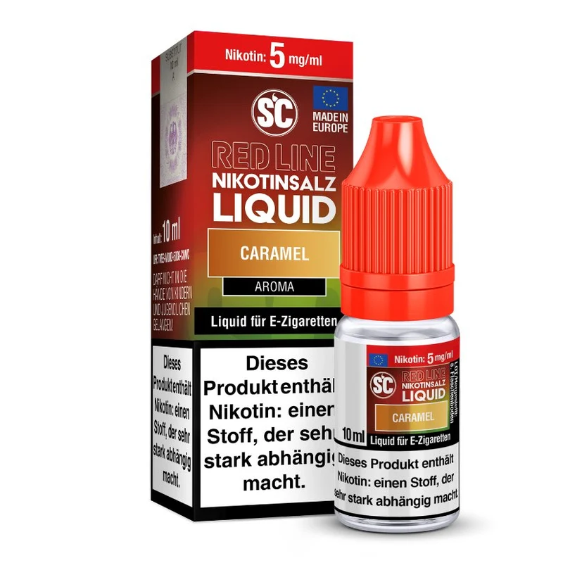 SC Red Line Caramel Nikotinsalz Liquid – Intensives Karamell Aroma