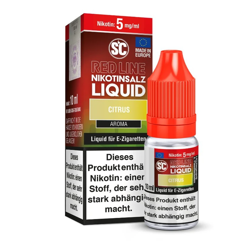 SC Red Line Citrus Nikotinsalz Liquid – Intensiver Zitrusgeschmack 10ml
