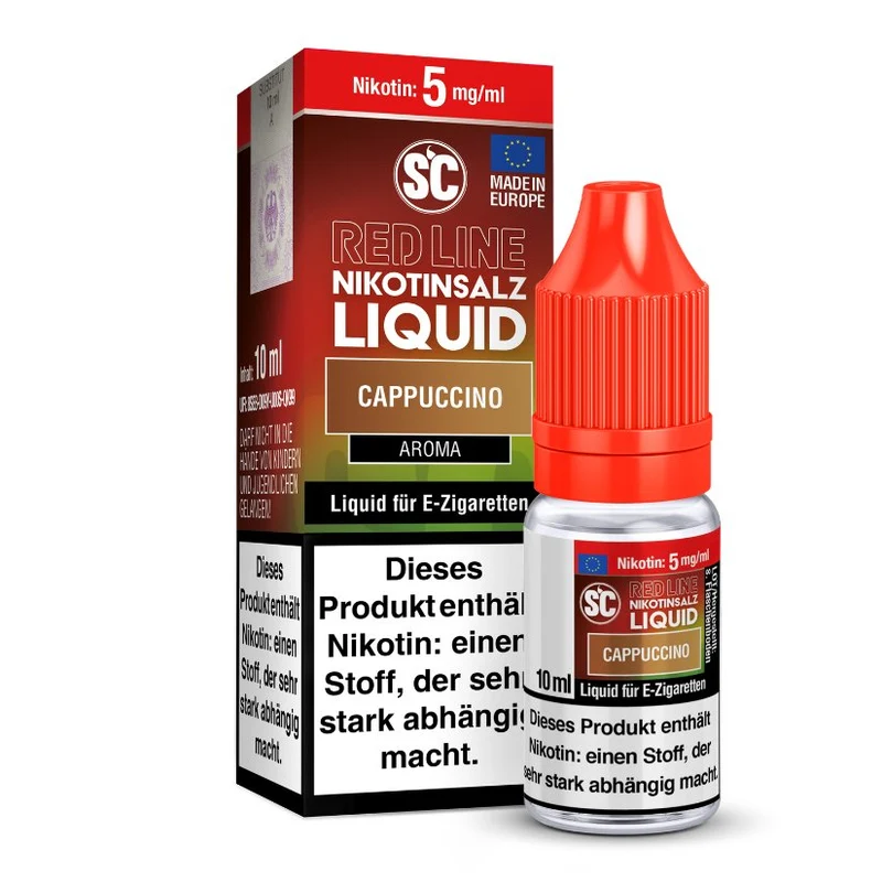 SC Red Line Cappuccino Nikotinsalz Liquid – Intensives Aroma für E-Zigaretten