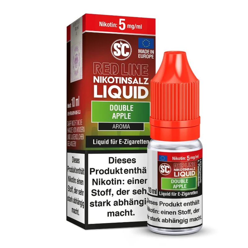 SC Red Line Double Apple Nikotinsalz Liquid – Apfel & Menthol Aroma