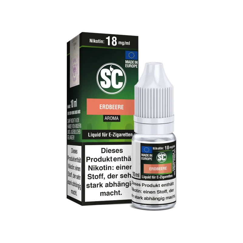SC Erdbeere E-Zigaretten Liquid – Fruchtiges E-Liquid 10ml (0-18mg)