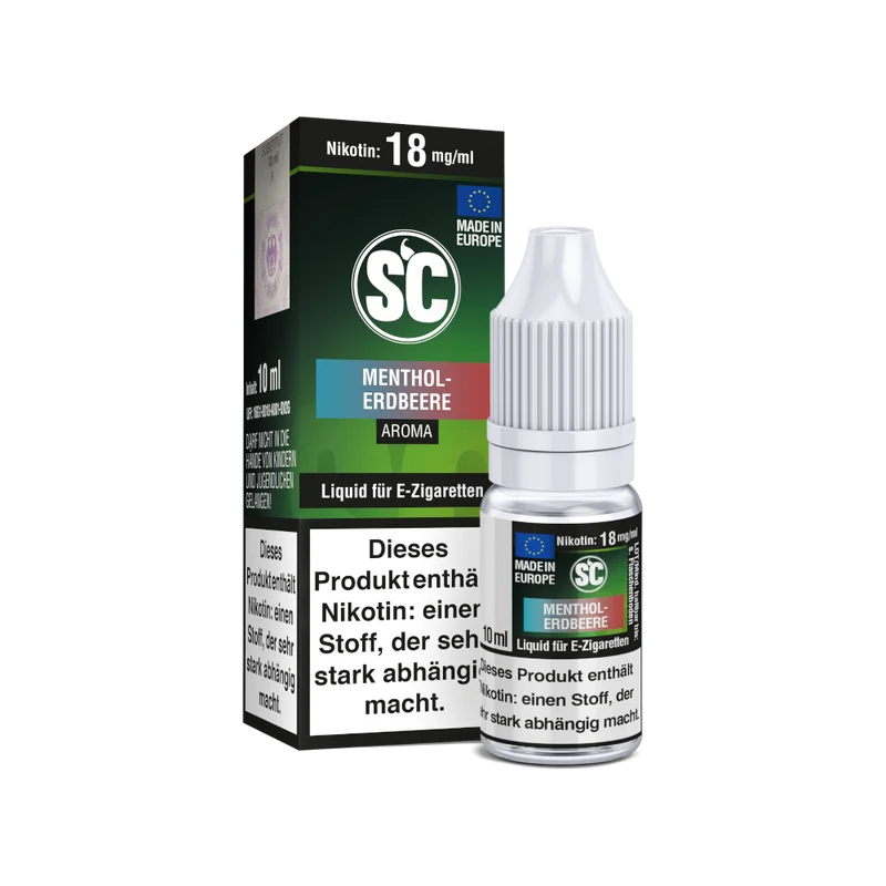 SC Menthol-Erdbeere E-Zigaretten Liquid | 10ml Fertigliquid für E-Dampfer