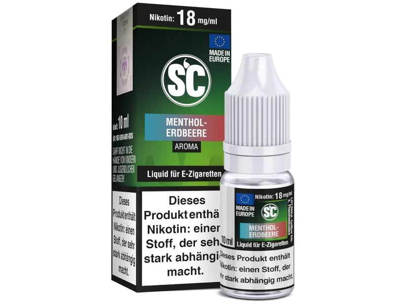 SC Menthol-Erdbeere E-Zigaretten Liquid | 10ml Fertigliquid für E-Dampfer