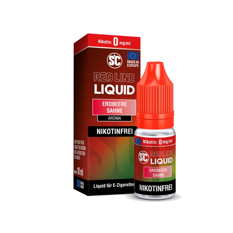 SC Red Line Erdbeere Sahne Nikotinsalz Liquid - Fruchtig & Cremig 10ml