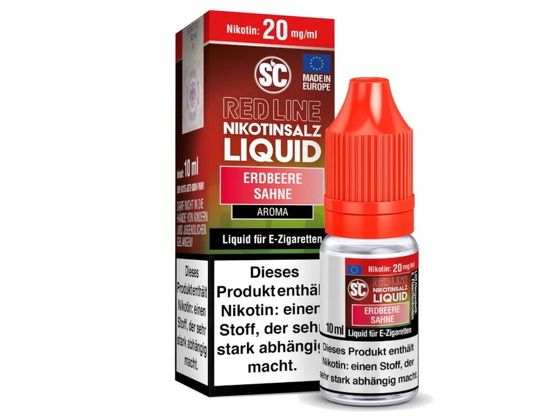 SC Red Line Erdbeere Sahne Nikotinsalz Liquid - Fruchtig & Cremig 10ml