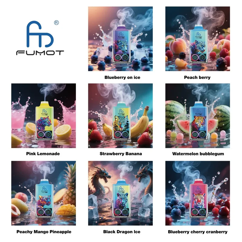 Fumot Leopard 40K Digital Display RGB Lights Einweg Kit (40000 Puffs) - 💥 Nehme 4 Zahle NUR 3! + Ab einem Einkauf von 100€ 2 Mystery Gratis💥