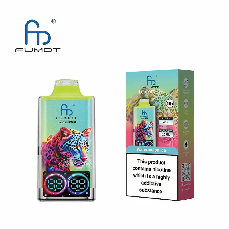Fumot Leopard 40K Digital Display RGB Lights Einweg Kit (40000 Puffs) - 💥 Nehme 4 Zahle NUR 3! + Ab einem Einkauf von 100€ 2 Mystery Gratis💥
