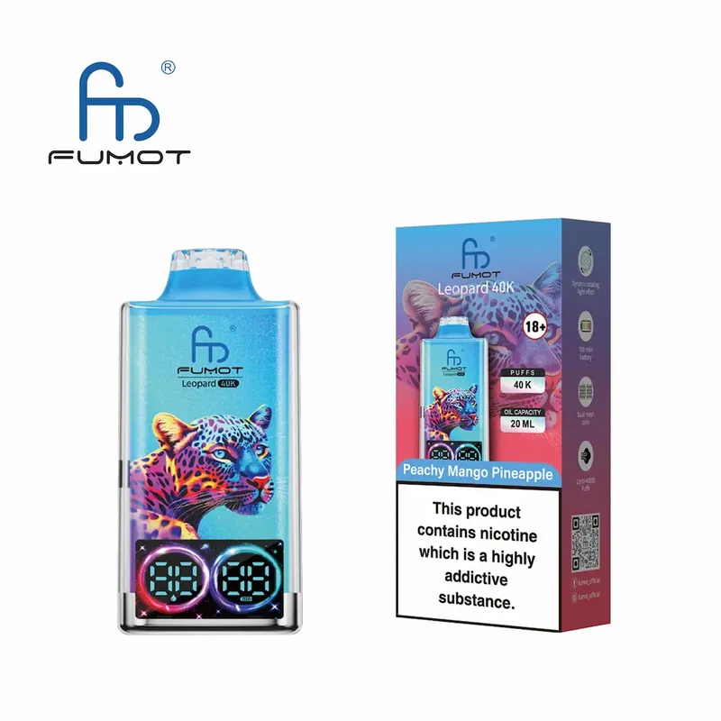 Fumot Leopard 40K Digital Display RGB Lights Einweg Kit (40000 Puffs) - 💥 Nehme 4 Zahle NUR 3! + Ab einem Einkauf von 100€ 2 Mystery Gratis💥