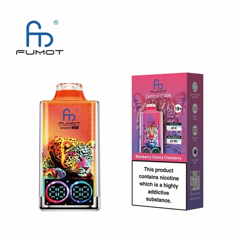 Fumot Leopard 40K Digital Display RGB Lights Einweg Kit (40000 Puffs) - 💥 Nehme 4 Zahle NUR 3! + Ab einem Einkauf von 100€ 2 Mystery Gratis💥