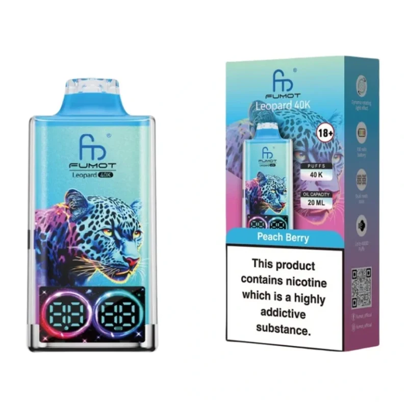 Fumot Leopard 40K Digital Display RGB Lights Einweg Kit (40000 Puffs) - 💥 Nehme 4 Zahle NUR 3! + Ab einem Einkauf von 100€ 2 Mystery Gratis💥