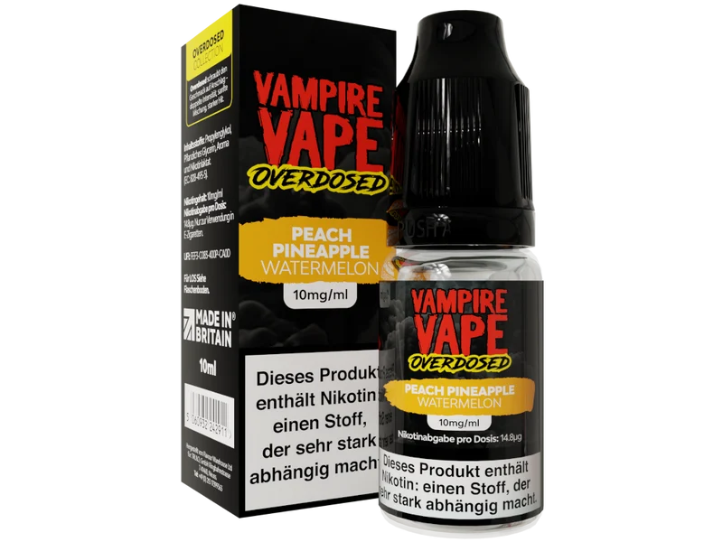 Vampire Vape Peach Pineapple Watermelon Overdosed Nikotinsalz Liquid