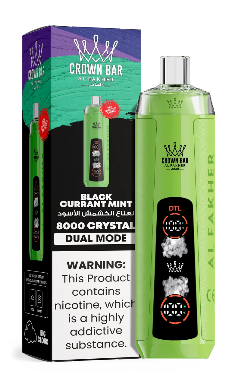 AL Fakher Crown Bar 8000 Crystal Dual Mode Einweg Kit - 💥 Nehme 5 Zahle NUR 4! + Ab einem Einkauf von 100€ 2 Mystery Gratis💥