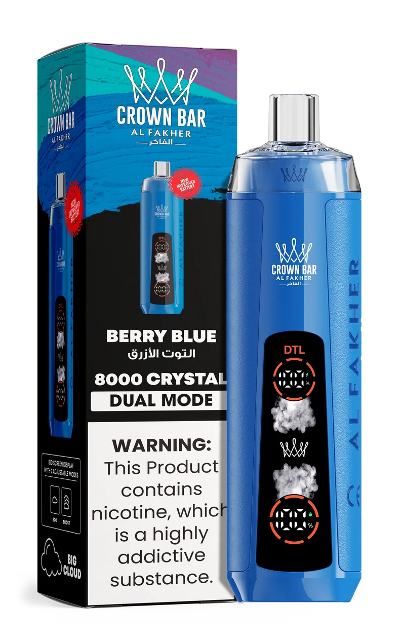 AL Fakher Crown Bar 8000 Crystal Dual Mode Einweg Kit - 💥 Nehme 5 Zahle NUR 4! + Ab einem Einkauf von 100€ 2 Mystery Gratis💥
