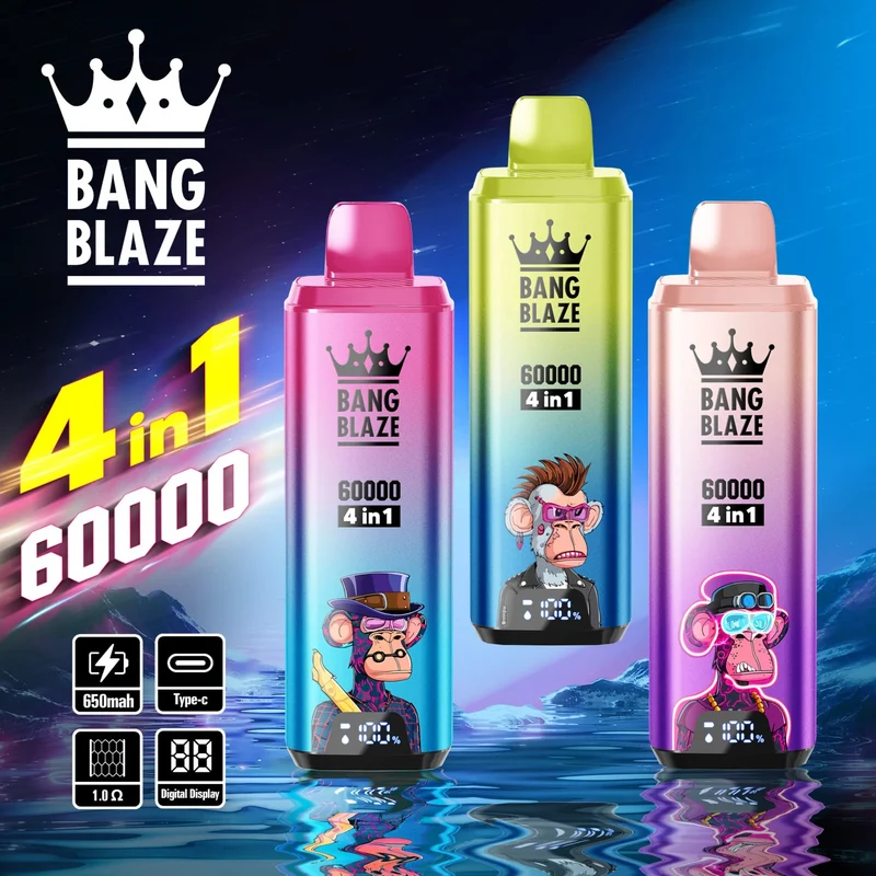 Bang Blaze 4IN1 60000 60K Puffs Wiederaufladbares Einweg Kit - 💥 Nehme 4 Zahle NUR 3! + Ab einem Einkauf von 100€ 2 Mystery Gratis💥