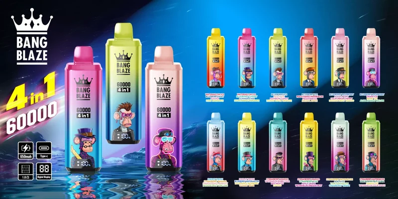 Bang Blaze 4IN1 60000 60K Puffs Wiederaufladbares Einweg Kit - 💥 Nehme 4 Zahle NUR 3! + Ab einem Einkauf von 100€ 2 Mystery Gratis💥