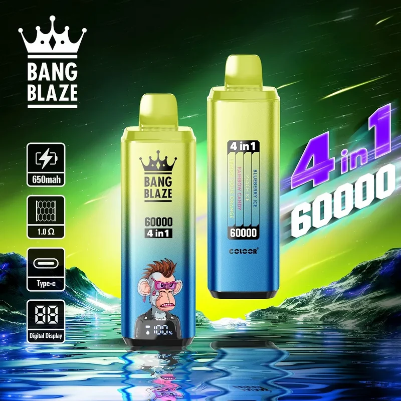 Bang Blaze 4IN1 60000 60K Puffs Wiederaufladbares Einweg Kit - 💥 Nehme 4 Zahle NUR 3! + Ab einem Einkauf von 100€ 2 Mystery Gratis💥