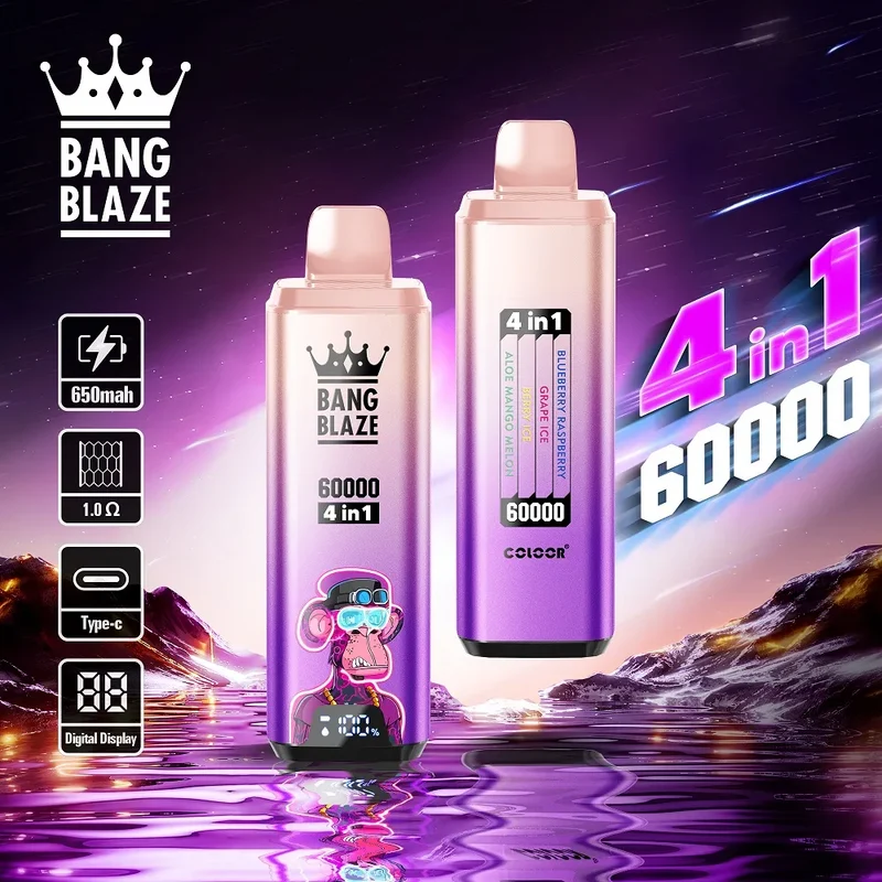 Bang Blaze 4IN1 60000 60K Puffs Wiederaufladbares Einweg Kit - 💥 Nehme 4 Zahle NUR 3! + Ab einem Einkauf von 100€ 2 Mystery Gratis💥