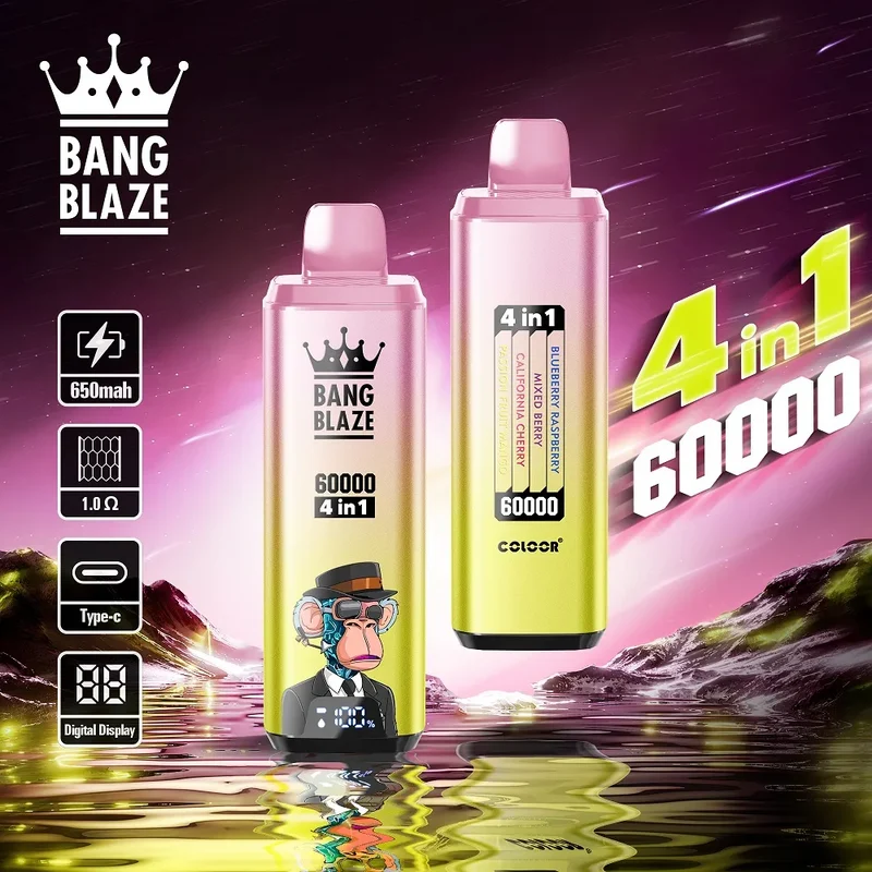 Bang Blaze 4IN1 60000 60K Puffs Wiederaufladbares Einweg Kit - 💥 Nehme 4 Zahle NUR 3! + Ab einem Einkauf von 100€ 2 Mystery Gratis💥