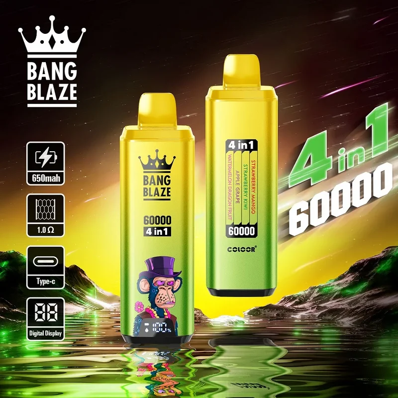 Bang Blaze 4IN1 60000 60K Puffs Wiederaufladbares Einweg Kit - 💥 Nehme 4 Zahle NUR 3! + Ab einem Einkauf von 100€ 2 Mystery Gratis💥